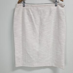 Calvin Klein Skirt Women's Size 14 Tweed Knee Length Pink White